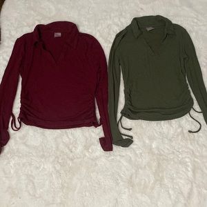Two long sleeve shirts
